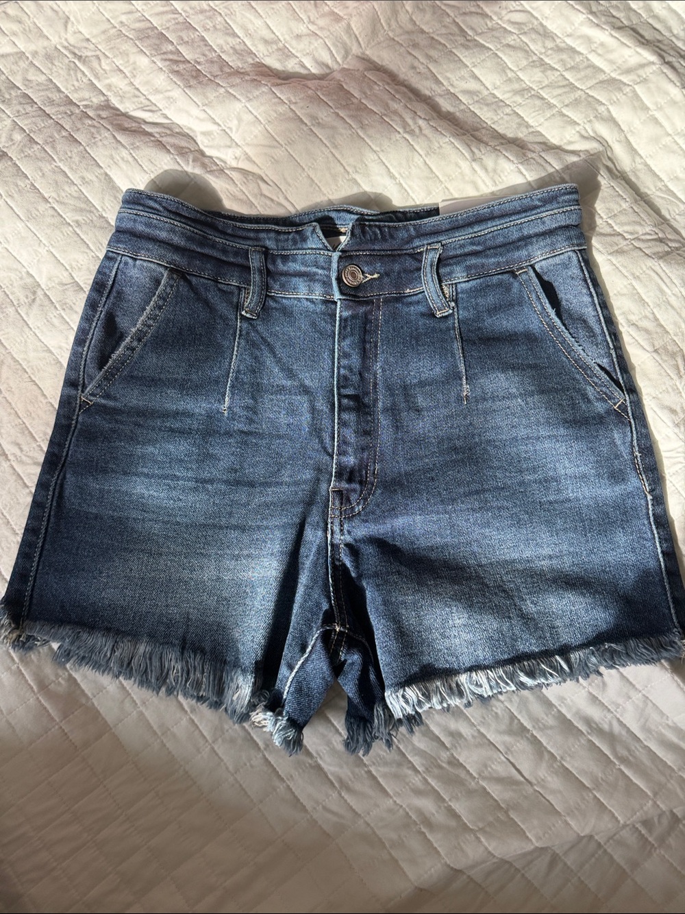 KanCan Dark Wash Denim Cutoff Shorts